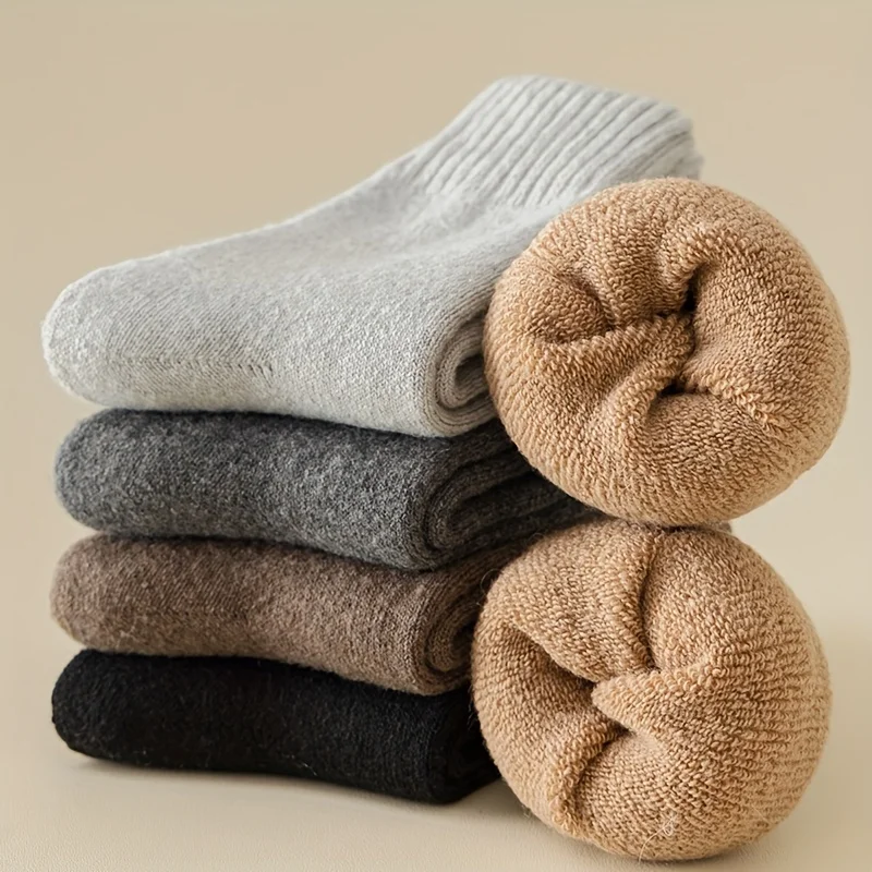8/4/1 pares de meias masculinas grossas e quentes para uso no inverno, meias femininas e meias de chão de toalha adequadas para atividades ao ar livre