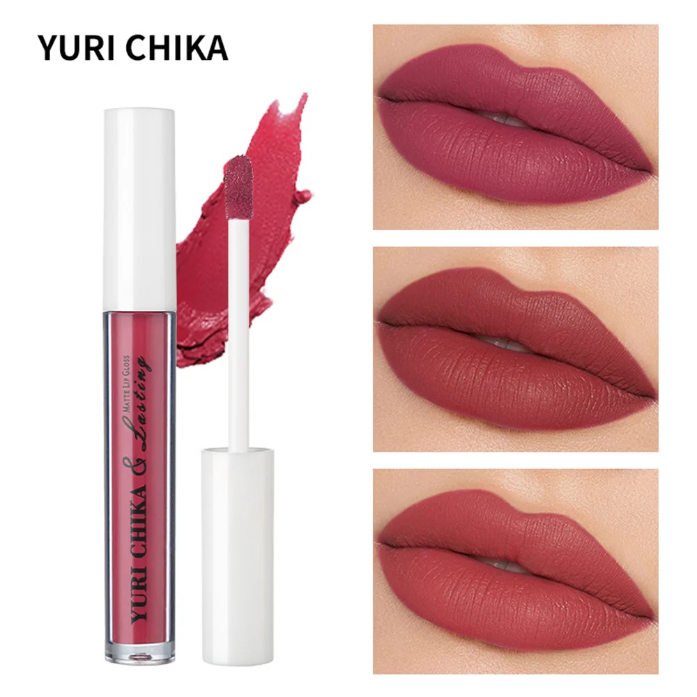 Liquid Velvet Matte Gloss Lip Red Lipstick Women Long Lasting Waterproof Beauty Cosmetic Non-stick Cup Matte Makeup