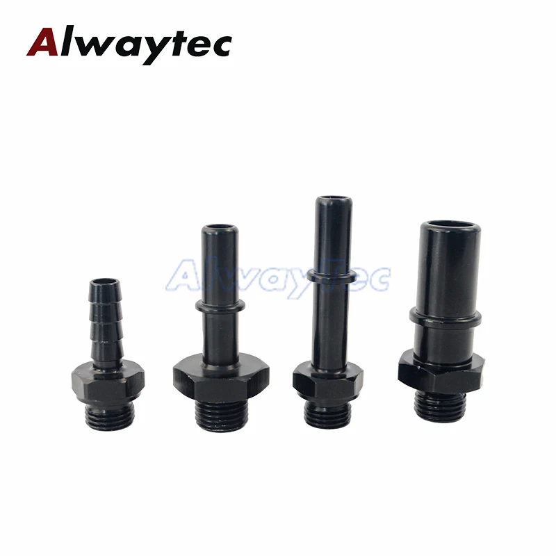 Quick Connect Male 15,82 mm Quick Disconnect Male Fitting Adapter Aluminium Zwart