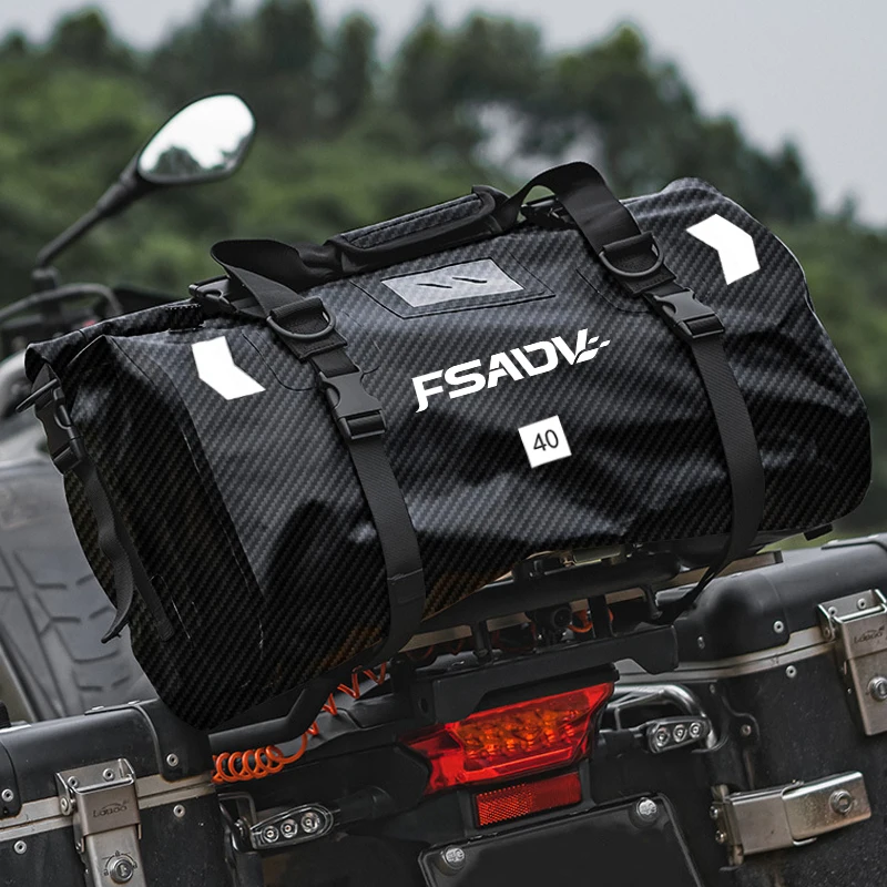 Carbon Black Waterproof Tail Bags Multi-functional Durable For BMW R1200GS R1250GS R1300GS R1300 GS ADV Rear Motocross Seat Bag