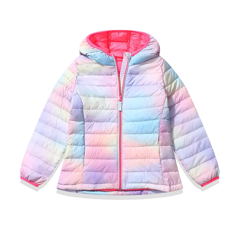 Children Warm Down Coats Kids Winter Hooded Zipper Outdoor Thermal Jacket Girl Daily Versatile Comfortable Thick Outerwear Yk129