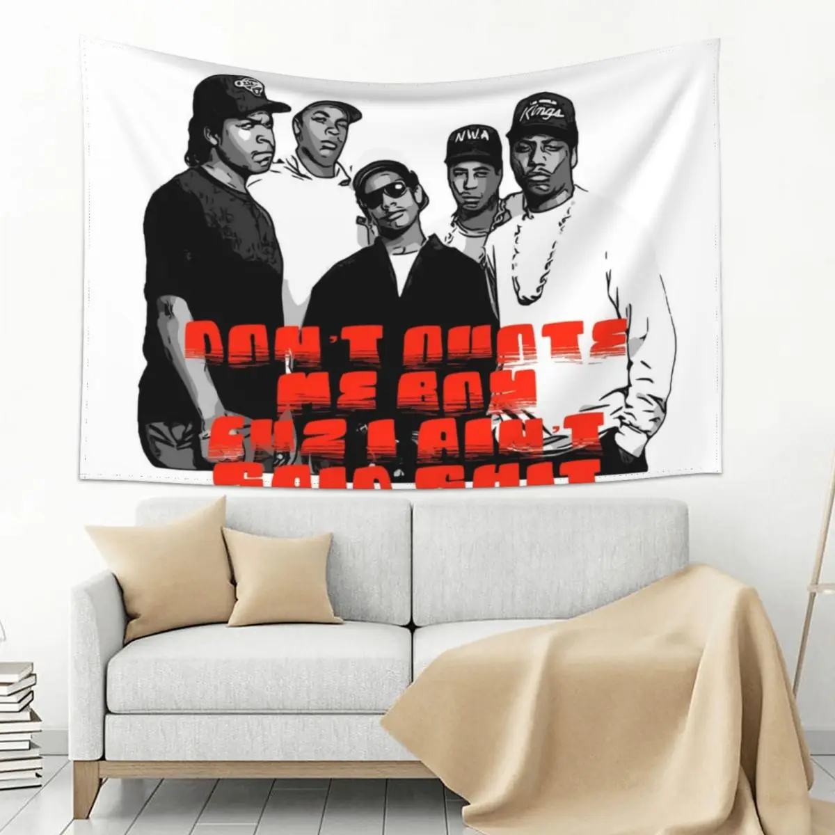 

nwa tee,nwa hoodie, nwa, eazy e, icecube, Tapestry Living Room Decoration Wall Hangings Decoration Wall Hanging Tapestry