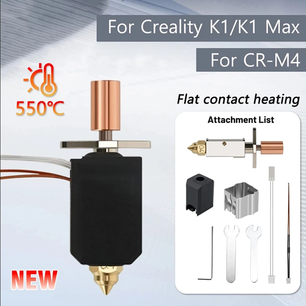 Для Creality Hotend CR-M4 K1 K1 Max Hotend Kit Керамический нагревательный блок для Creality K1 Обновление Hotend Сопло размещенная медь