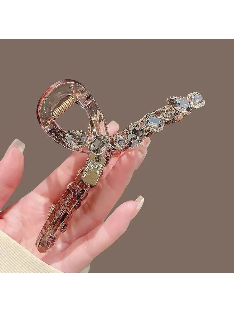 Fashionable Water Droplet Flash Clip 2024 New Original Niche Design High-end Multifunctional Hair Accessory Hair Clip