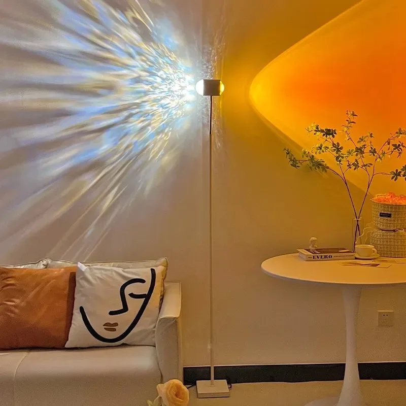 

Water ripple projection ambient light Internet celebrity sunset sunset live stream background decoration floor lamp girl creativ