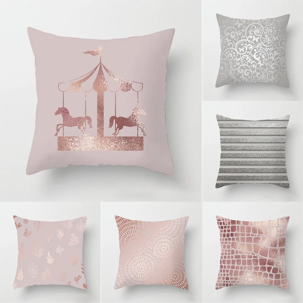 1Pc Personalized Geometric Print Pattern Throw Pillow, Double-Sided Printing Design, Soft Plush Cushion with Insert,Perfect Gift