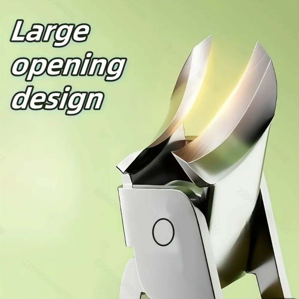 Cortauñas de apertura amplia a prueba de salpicaduras, punta inclinada de acero inoxidable, cortauñas duras y gruesas profesionales, herramientas para uñas