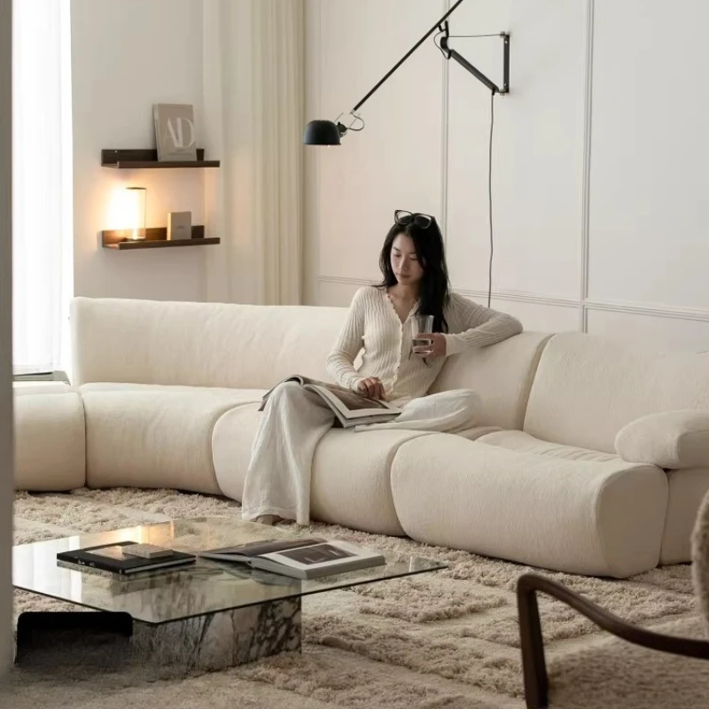 Italian simplicity, bamboo sofa free module sofa living room fabric combination sofa