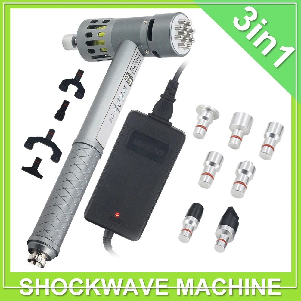 

2025 Shockwave Therapy Machine Chiropractic Gun For Body Relax Massage Muscle Soreness Stainless steel head Chiropractic Tool