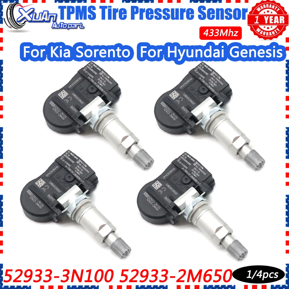 XUAN Tire Pressure Sensor 52933-3N100 529333N100 529332M650 TPMS Valve Wheel Pressure Monitor System For Kia For Hyundai Accent