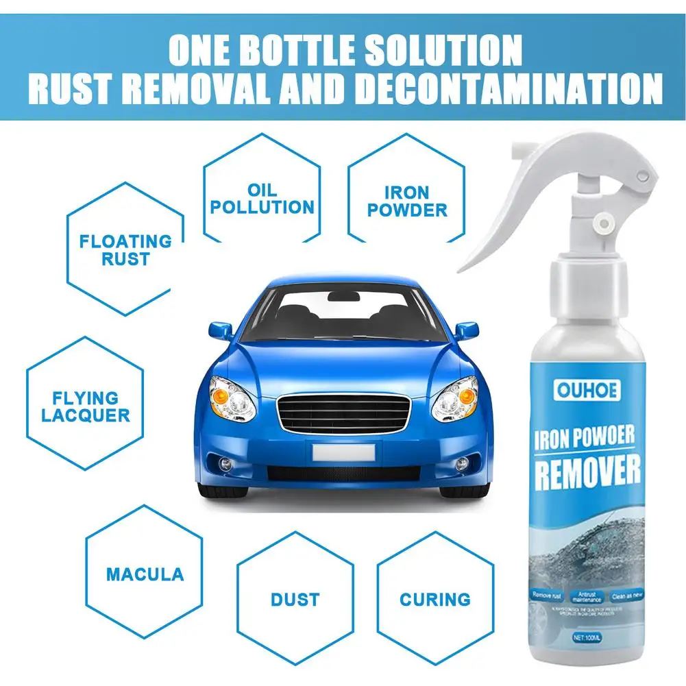 30ml Car Rust Remover Spray Metal Chrome Paint Anti-Oxidation Maintenance Iron Powder Cleaning Super Rust Remover Spray Dropship