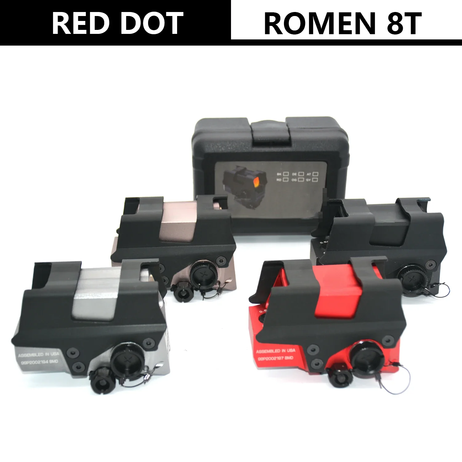 Tactical Romeo 8T Holographic Optic Red Dot Sight 1x38mm RifleScope Fit 20mm Picatinny of Hunting and Airsoft with Full Markings