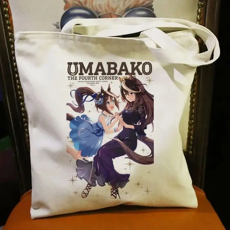 Pretty Derby Canvas Two-Dimensional Anime Student Shoulder Tote Outdoor Book Bag ANI