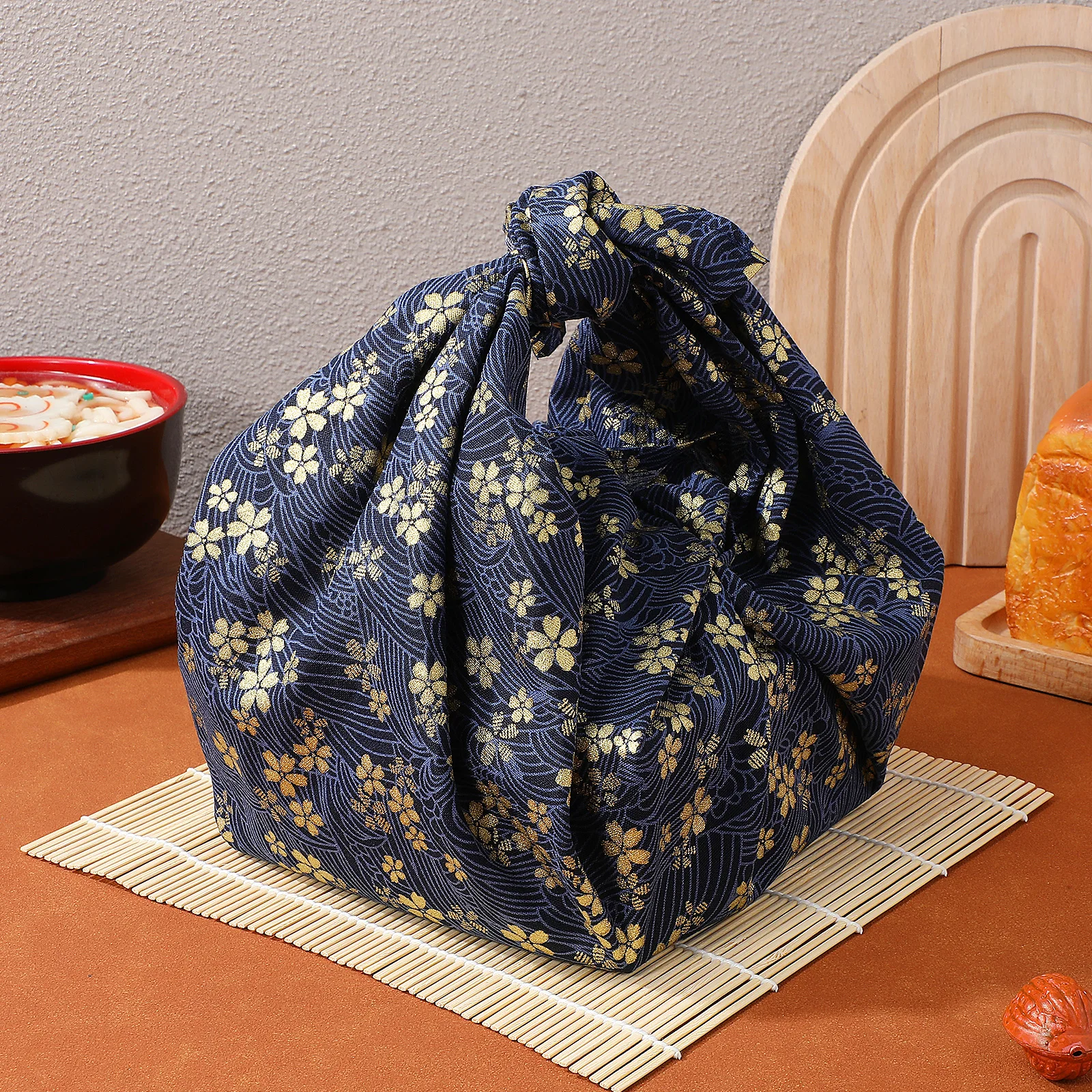 

Japanese Style Packing Cloth Foldable Bento Wrapping Gift Box Decor Lunch Traditional Kitchen Bar Supplies Cotton
