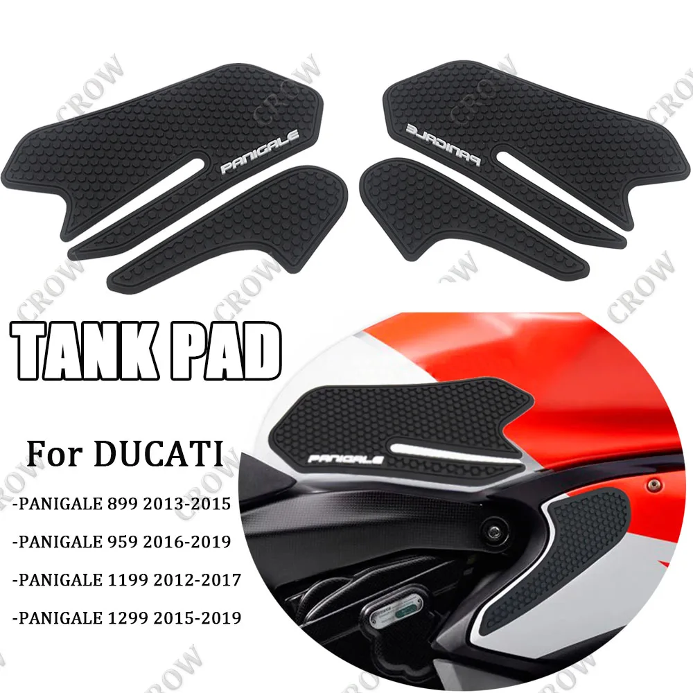 

Motorcycle Non-slip Side Fuel Tank Stickers Waterproof Pad For DUCATI PANIGALE V2 899 959 1199 1299