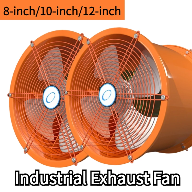 

Cylinder Ventilation High-speed Exhaust Fan Kitchen Industrial Grade Range Hood Strong Pipeline Axial Flow Fan