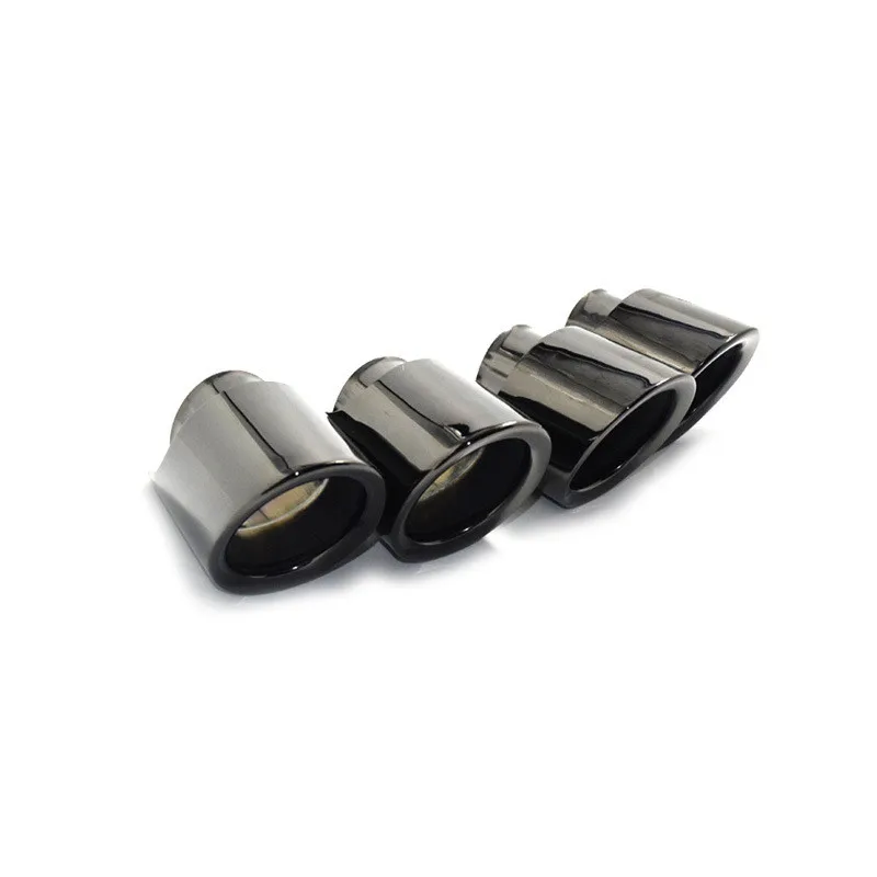 1 Pair 304 Stainless Steel Exhaust Tip Muffler Tail Nozzle Titanium Black For Porsche Macan 3.0T Four Outlets