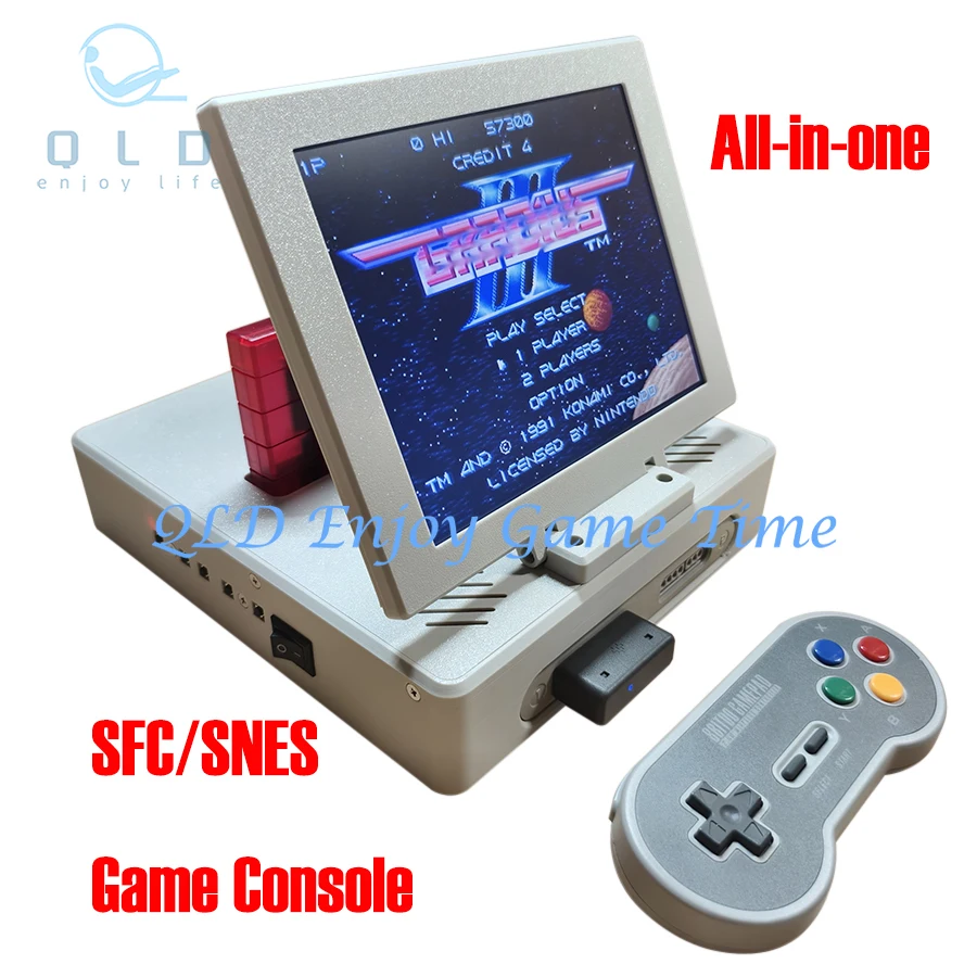 

All-in-one SFC / SNES Game Console, New DIY 3D Print, with 8 Inch 4:3 LCD Monitor, built-in speakers, Support Dual-screen Mode