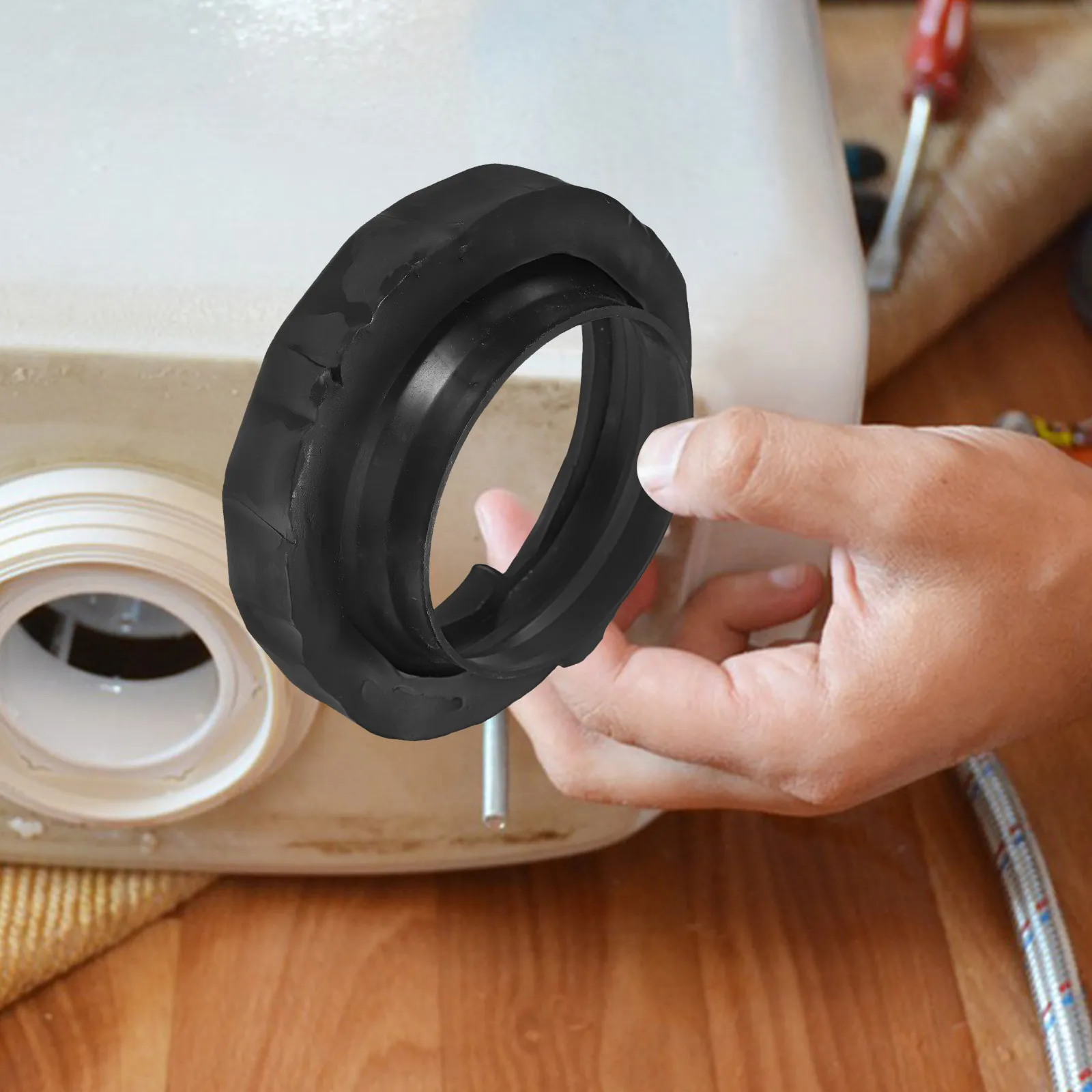 Universal Toilet Bowl Flange Seal Ring Thickened Rubber Leak Prevention Seal Toilet Gasket Replacement Kit Bathroom Use