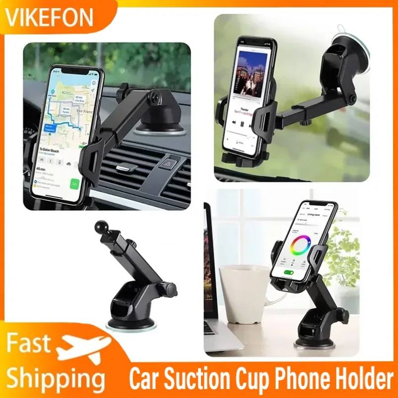 

Автомобильное крепление на присоске, держатель для телефона, многофункциональная приборная панель, лобовое стекло, вентиляционное отверстие, держатель для телефона, GPS для iPhone, Samsung, Xiaomi, универсальный