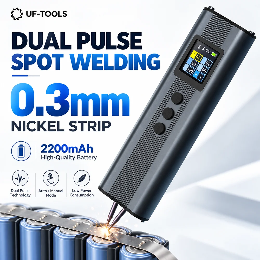 Spot Welder Adjustable Portable Handheld Digital Display Mini Spot Welding Machine Automatic Trigger for 18650 Lithium Batter