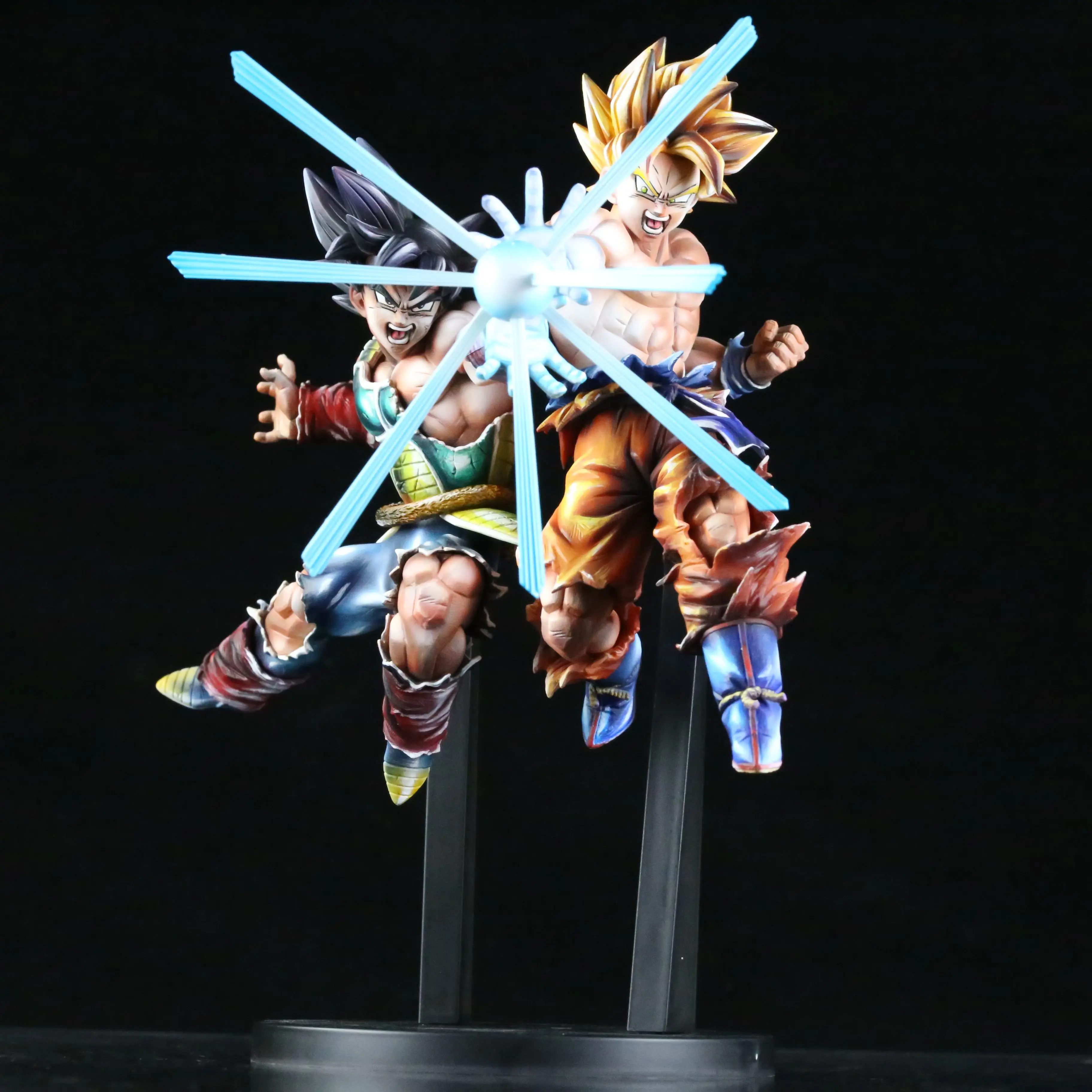 

Dragon Ball Son Goku Gohan Father and Son Kamehameha Figure Repaint Version Anime Model PC Case Decor Desktop Ornament Gift