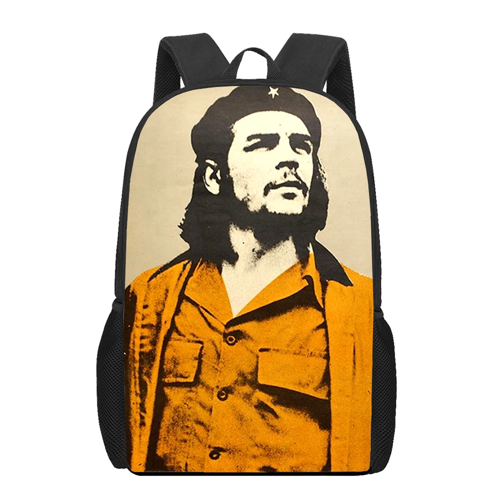 Che Guevara-mochilas escolares con estampado 3D para niños y niñas, mochilas escolares para estudiantes