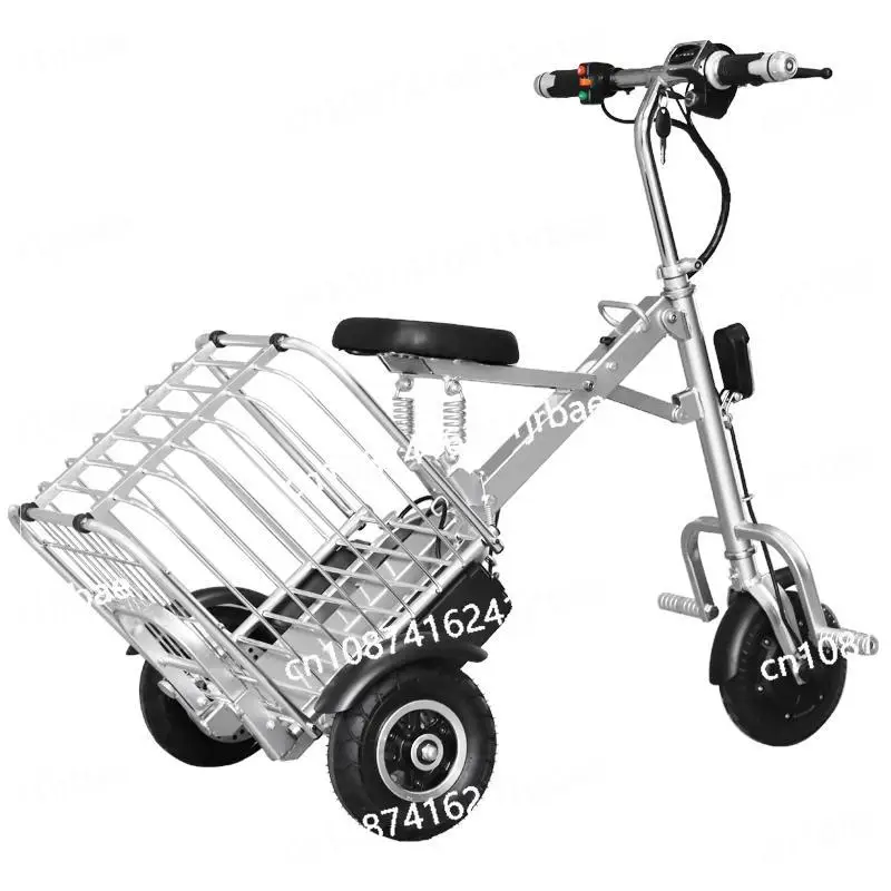 Folding electric vehicle bicycle light and portable small three-wheeled scooter for the elderly children