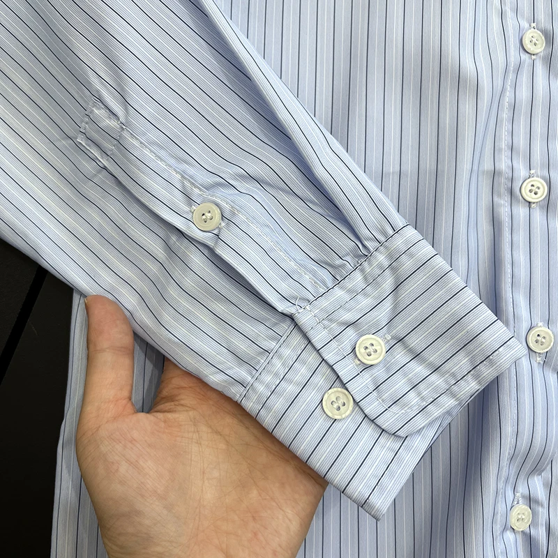 Top da donna casual in cotone lungo a righe a contrasto di colore sciolto scimmia dimagrante colletto da pendolare irt per ordini di grandi dimensioni