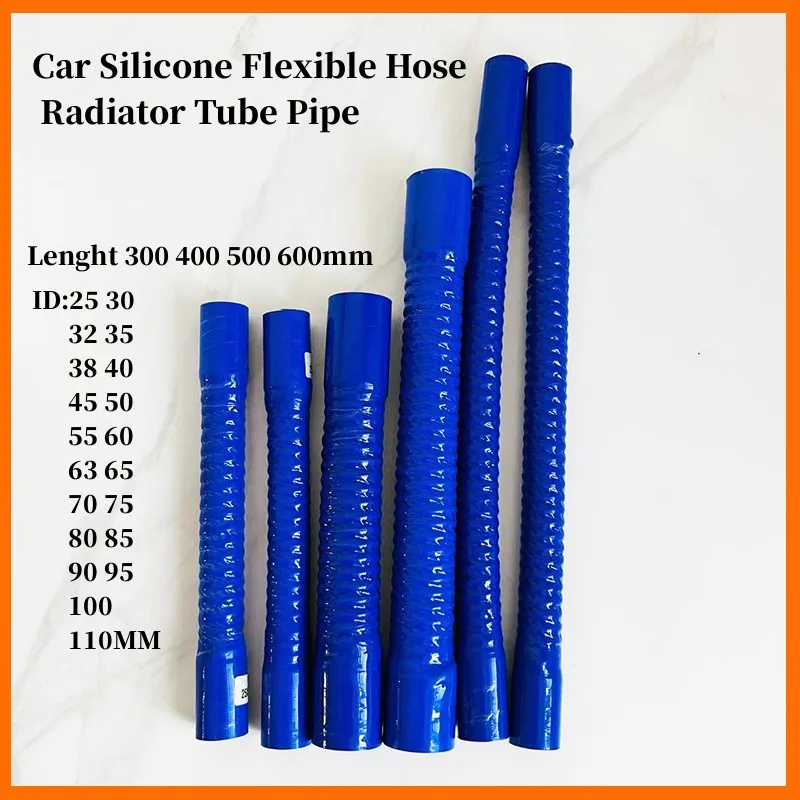 Universal Blue Car Silicone Flexible Hose Silicon Intercooler Hose Air Intake Pipe Radiator Tube Convoluted Silicone Hose