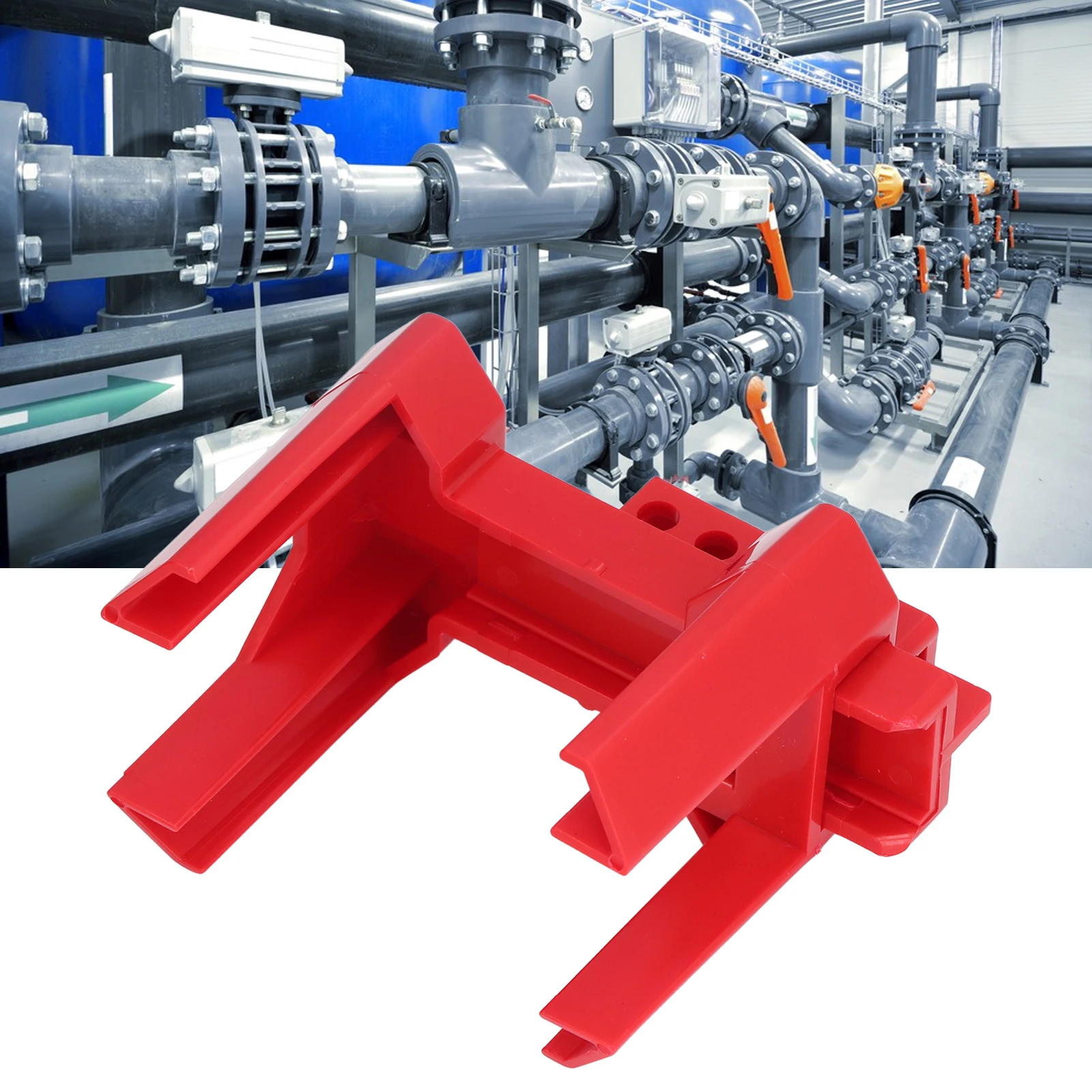Lock Accessories Valve Lock Ball Valve Lockout Device Industrial Adjustable Safety Lock for DN8-DN50 Pipe Diameter ASBV-01