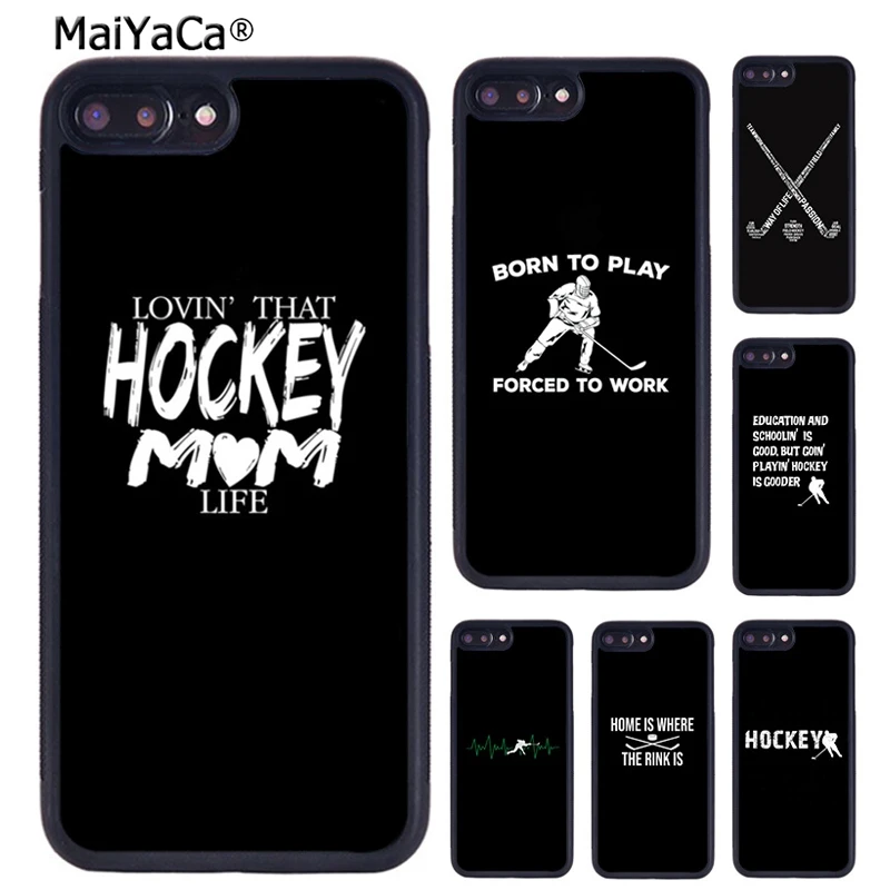 MaiYaCa Hockey Heart beats Phone Case For iPhone 16 15 14 plus 11 12 13 Pro  XR XS Max coque Cover Shell