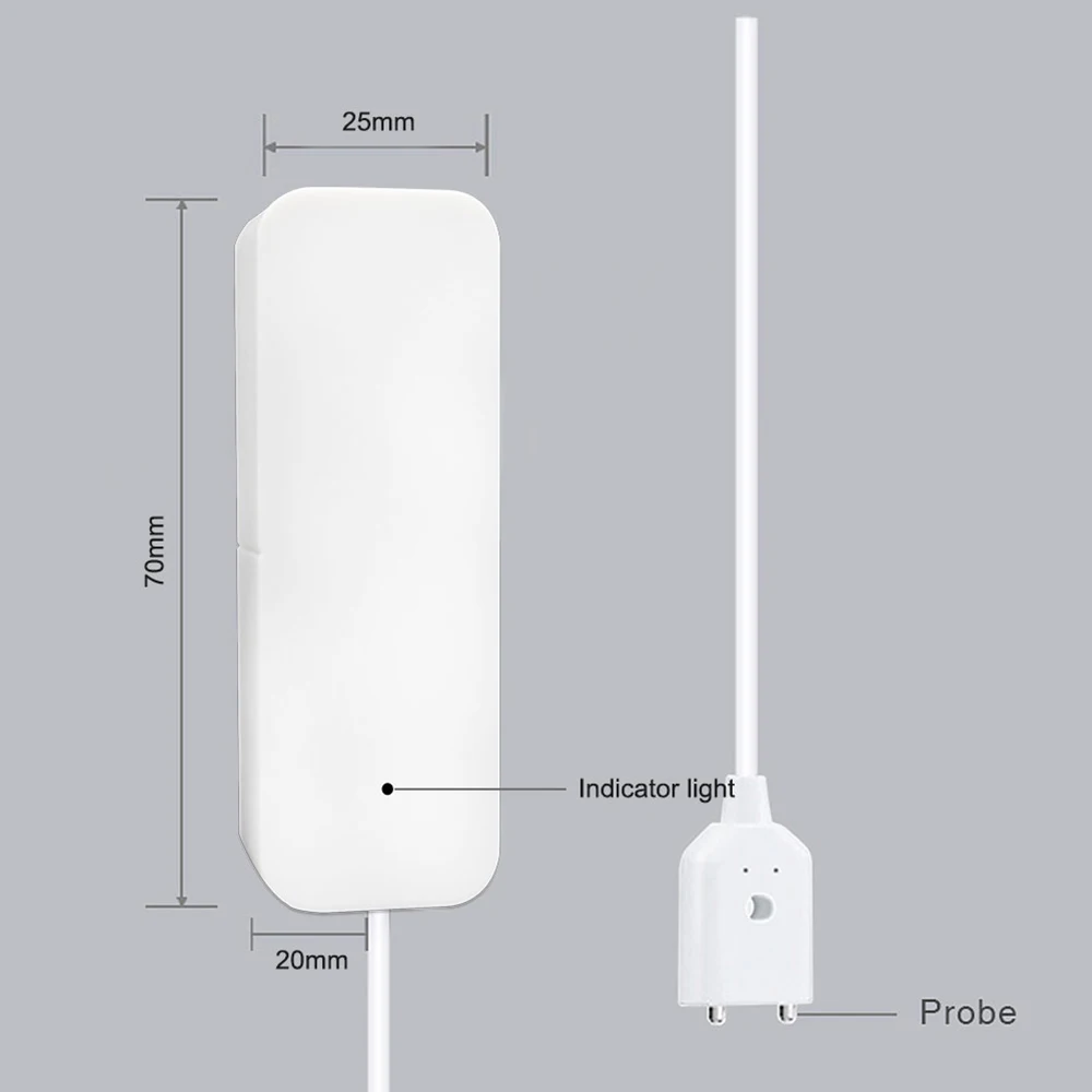 Sensor de fugas de agua para el Hogar Inteligente, Detector Wifi, Smartlife, alarma de desbordamiento, funciona con Tuya Hub