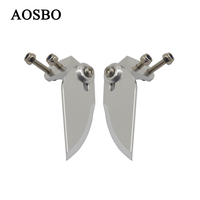 CNC Machined Adjustable Aluminum Turn Fins High Precision Turn Fins 55mm Length 21mm Width For RC Boat