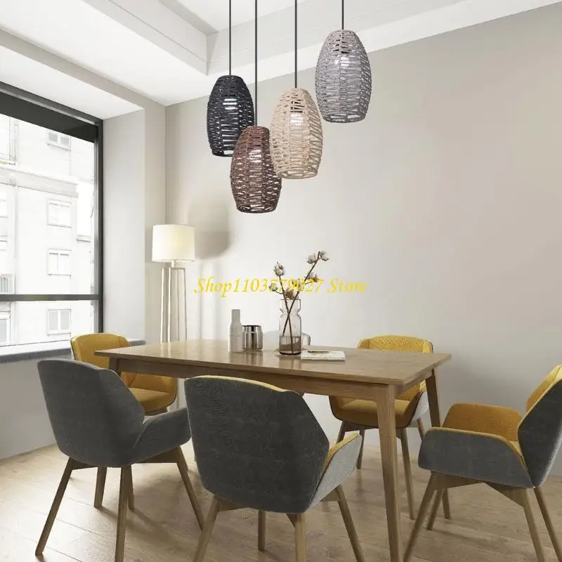 C4DF Рука с плетеной веревочной люстр