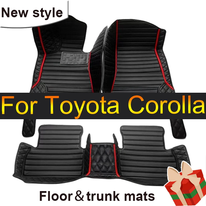 Car Floor Mats For Toyota Corolla 9th Gen. 2000 2001 2002 2003 2004 2005 2006 Auto Foot Pads Interior Accessories