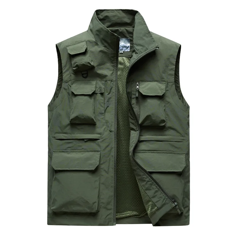 Men's Outdoor New Vest Casual Spring And Autumn Multi-pocket Tooling Vest Outside Breathable Fishing Suit Vest