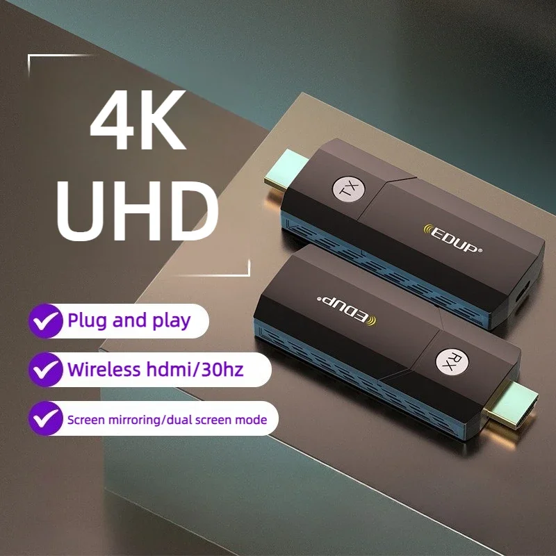4K Blu-Ray Image Quality Wireless HDMI Audio Video Transmission Extender for PC TV Projector Simulacrum Screen Sharing Decive