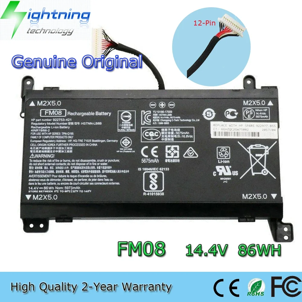 

Новый оригинальный аккумулятор для ноутбука FM08 14,4 В 86 Втч для HP Omen 17-AN014NG 17-AN012DX 17-AN041NG 922753 -421 922976 -855 т. д.