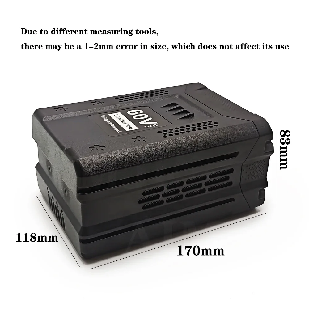 

60V Rechargeable Battery 10000mAh Lithium-ion for Greenworks pro 60V Lawn Mower Trimmers Edgers Chainsaws Pole Saws Blower
