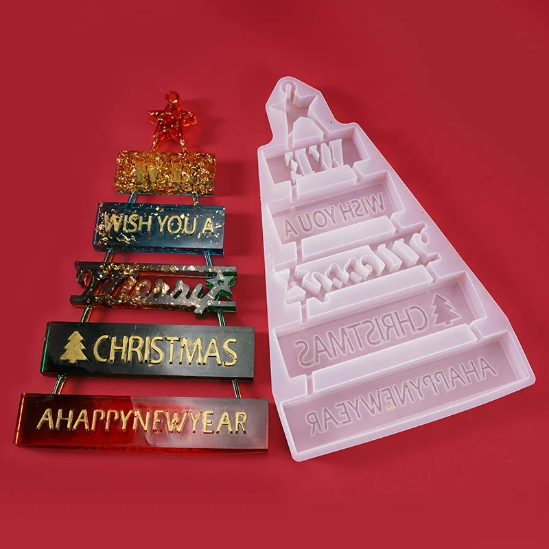 

DIY кристаллическая эпоксидная силиконовая форма для украшения рождественской елки, небольшой инструмент для изготовления рождественских украшений из материала