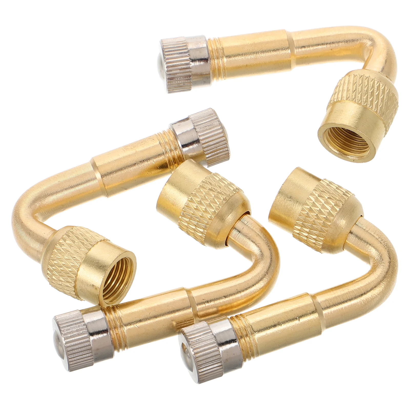 

4 pcs Tire Valve Stem Extender Metal Auto Valve Extension Rod For Car Motorcycle Bike Durable Universal Fit Repair Tool Kit