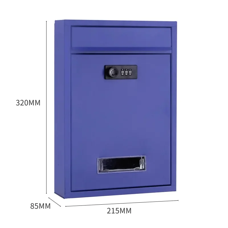Outdoor Wall Mount Password Lock Mailbox with Slot Weatherproof Mailings Easily Install  Household Farmhouse Mail Box Commerci