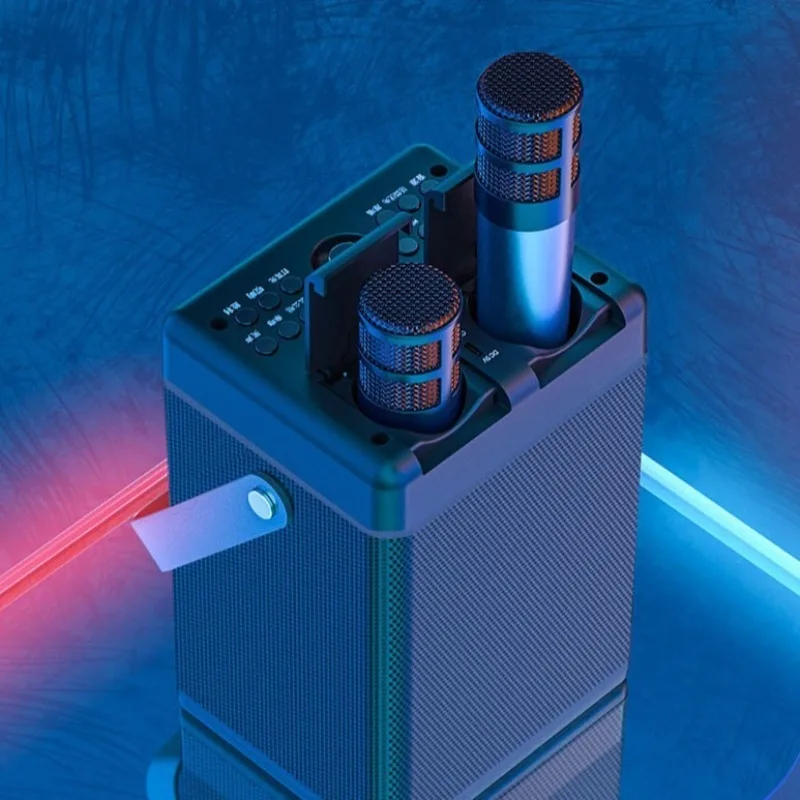 KTV microphone, portable bluetooth speaker, subwoofer, small steel cannon