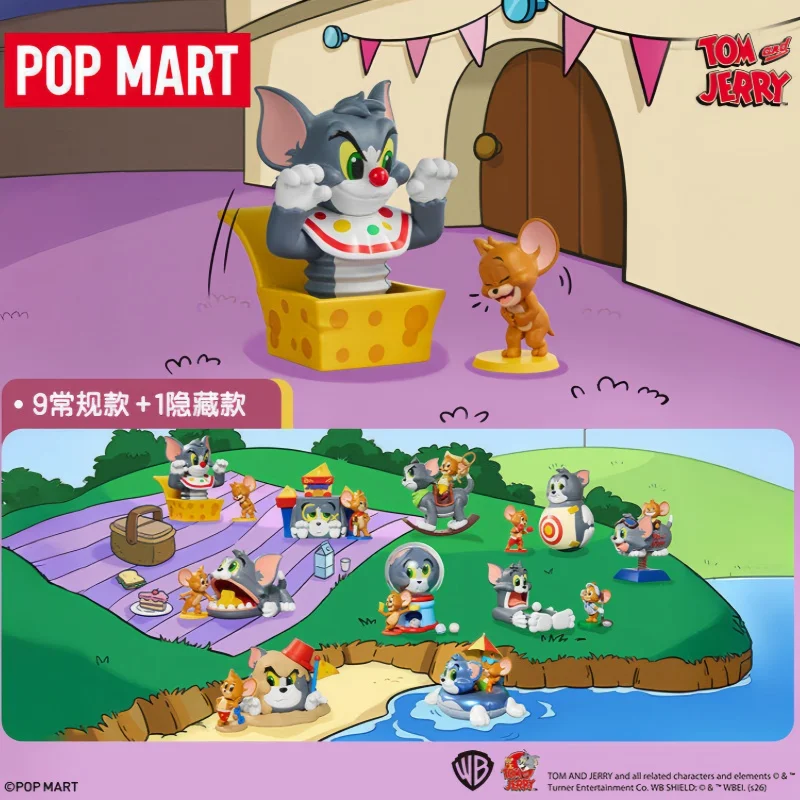 

New POP MART Tom &Jerry Mischief Land Series Blind Box Figures Collectible Desktop Ornaments Mystery Toy Girl Boy Birthday Gifts