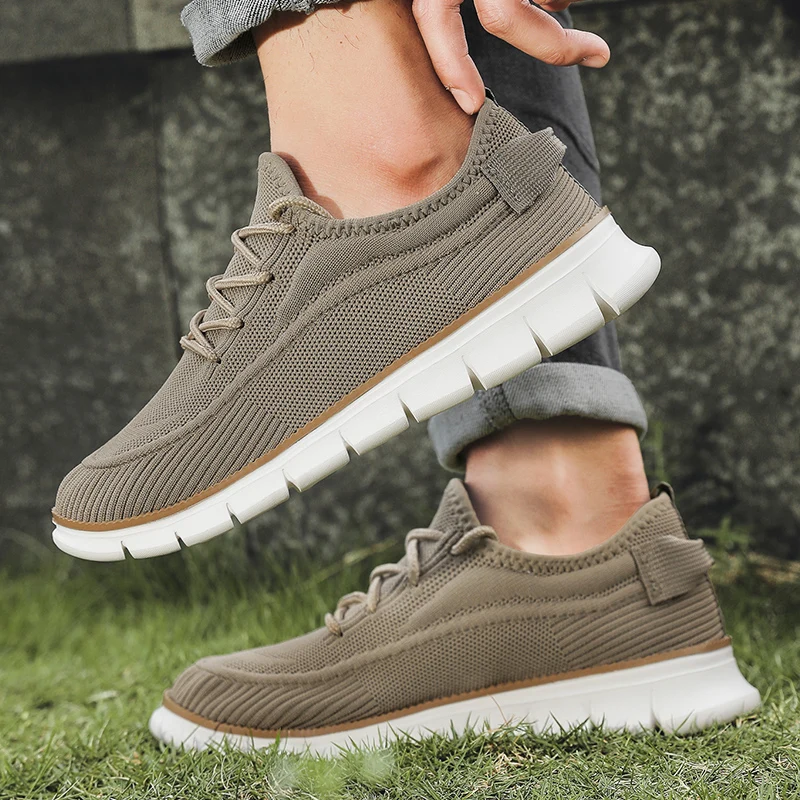 أحذية رجالية أحذية تنس كاجوال للرجال أحذية رياضية شبكية قابلة للتنفس خفيفة الوزن وغير قابلة للانزلاق أحذية بدون كعب مريحة أحذية قماشية للرجال #5