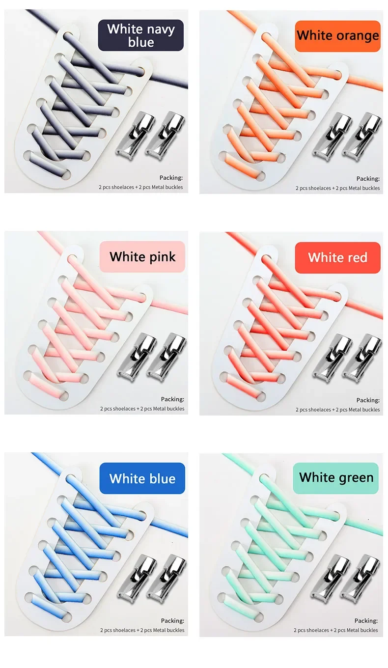 11 Farben Elastische Schnürsenkel für Sneaker, Flache Schnürsenkel ohne Binden, Metall-Kreuzverschluss, Bequeme Schnürsenkel, Gummiband, Unisex – Detail 9