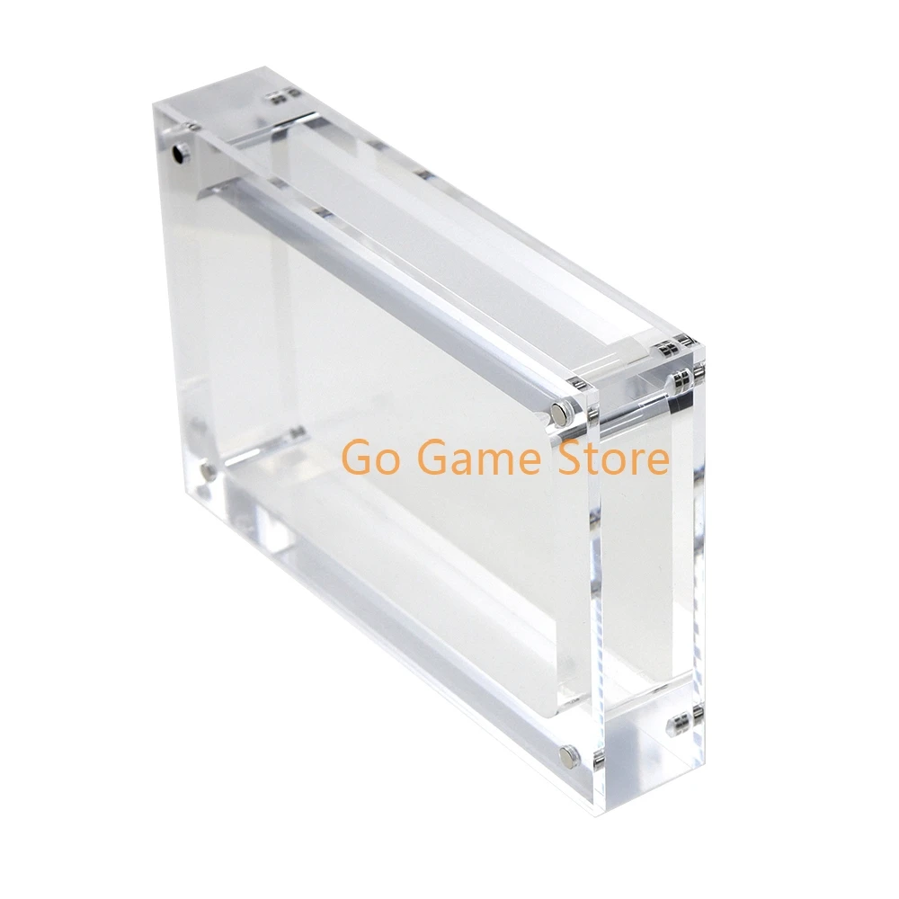 1pc Transparent Acrylic Case Magnetic Lid Display Case Storage Box for NDSL Game Console