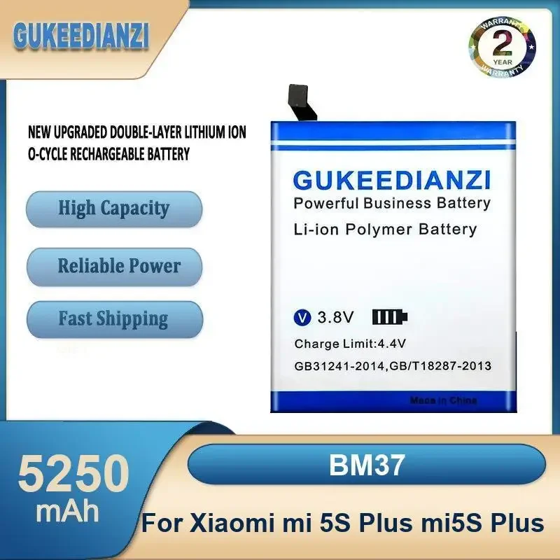 

BM37 5250mAh High Capacity Mobile Phone Battery For Xiaomi mi 5S Plus mi5S Plus