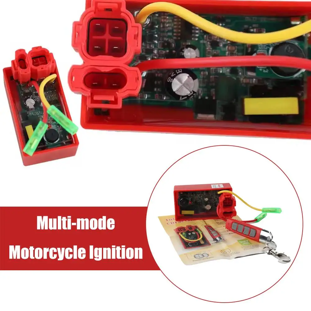 Anti-theft 6 Pin CDI Motorcycle Ignition With Remote Control For GY6 175 200 250CC 139QMB 152QMI 157QMJ Engine Scooter ATV Karts